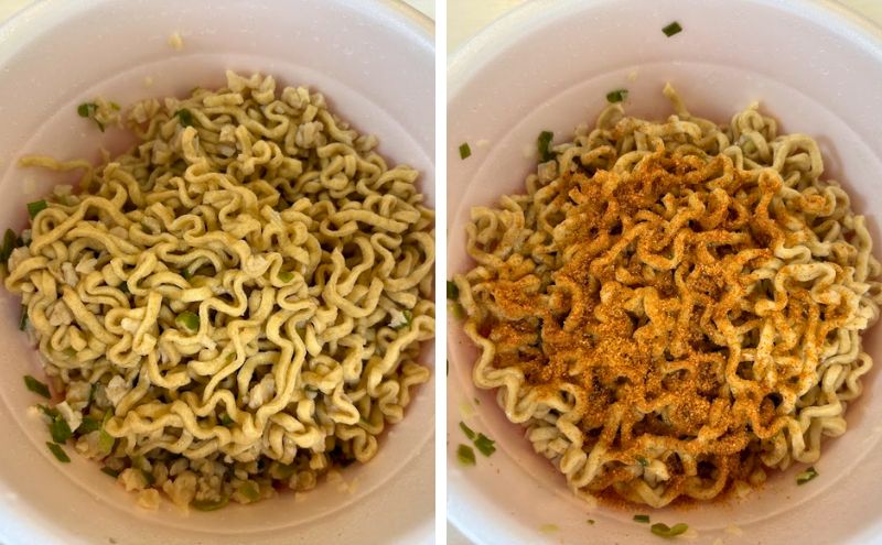 ベースパスタ旨辛まぜそば＞調理方法